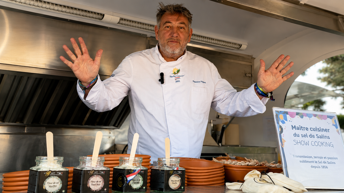 Recette démonstration eurockéennes 2026 - Gnocchi à la Cancoillotte des Eurocks, saucisse de Montbéliard et fleur de Sel aux Bourgeons de Sapin
