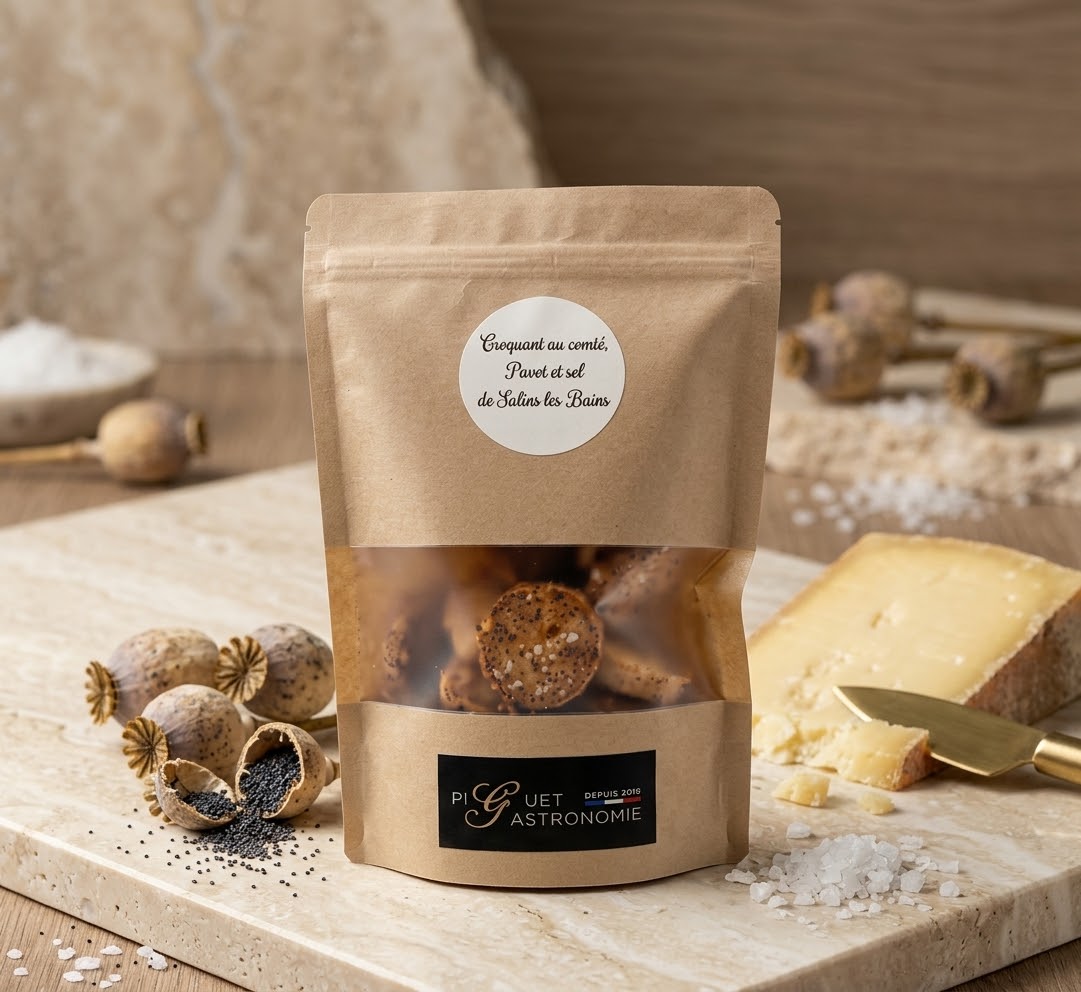 Croquant au comté et pavot au sel de Salins-les-Bains