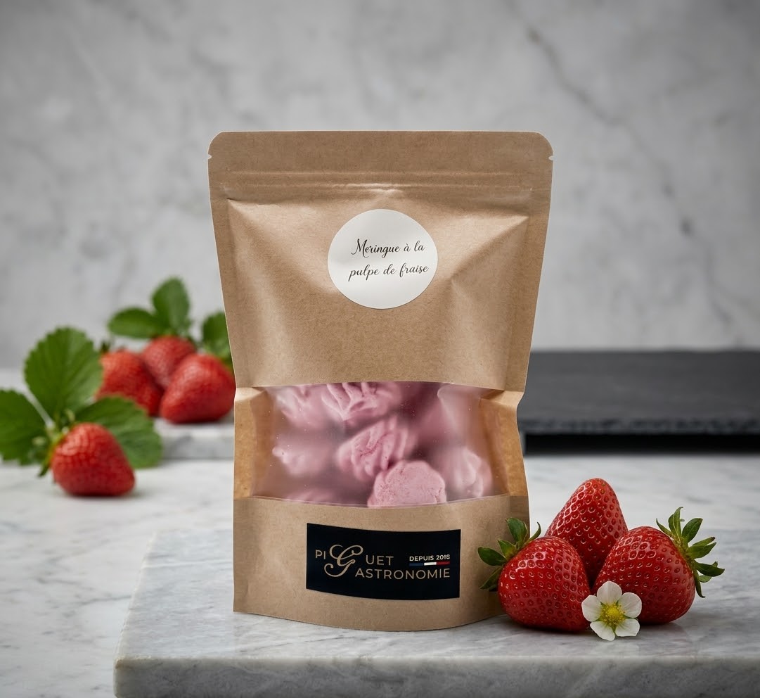 Meringue à la pulpe de fraises